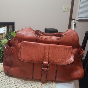 Cole Haan Orange Leather Satchel